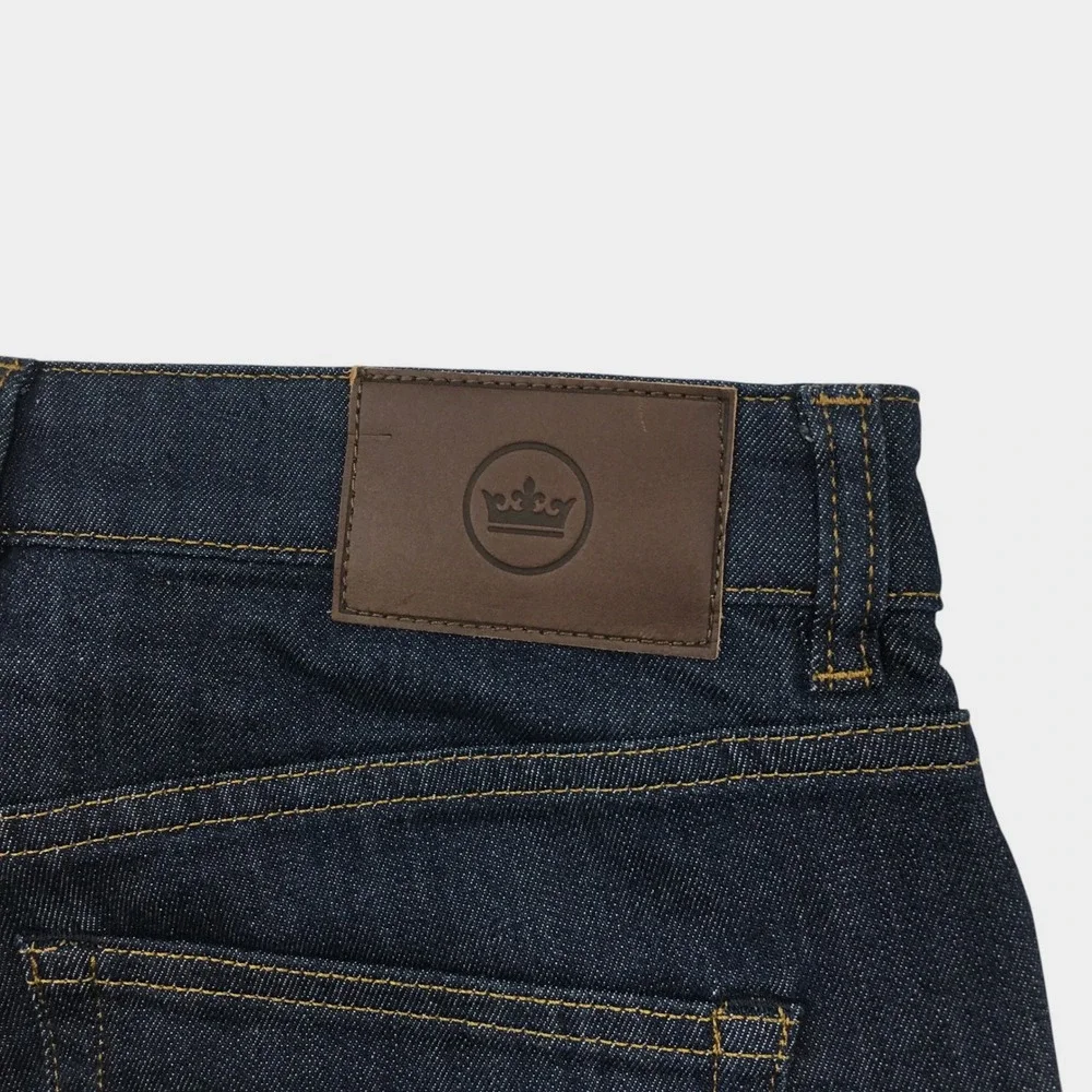 Peter Millar Mens Dark Wash Blue Denim Straight Leg Jeans 35x34